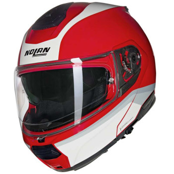 Casque moto modulable Nolan N100-6 INCOGNITO Rosso/Bianco/Argento