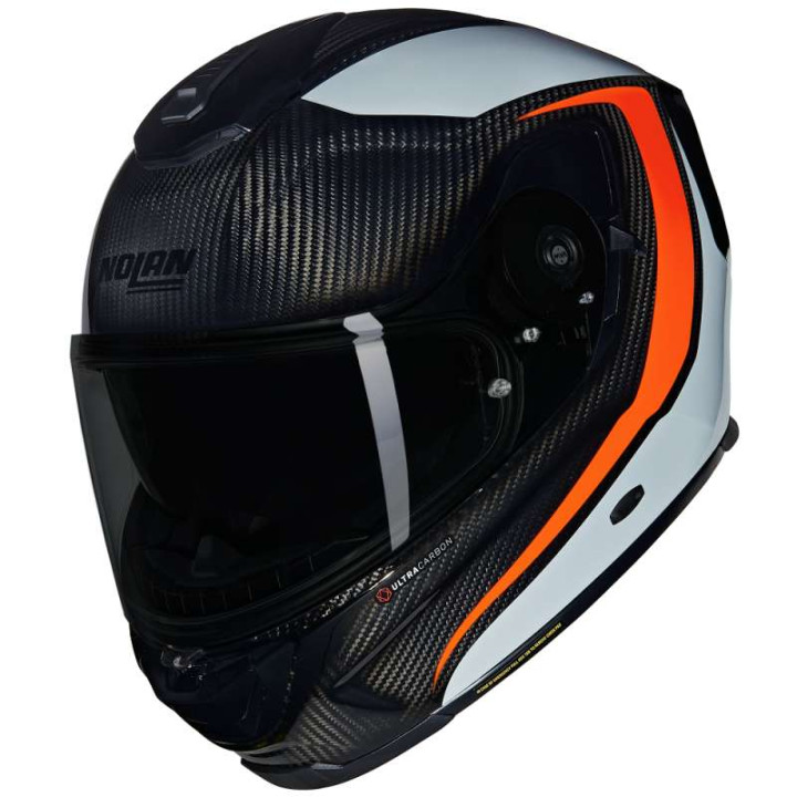 Motorcycle helmet Nolan X-903 ULTRA CARBON INTRIGO Carbonio/Grigio/Arancione