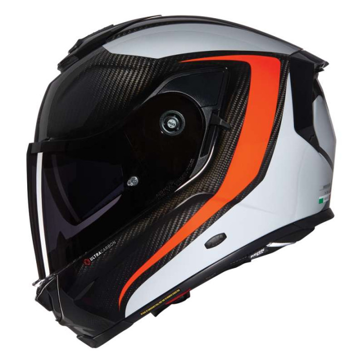 Motorcycle helmet Nolan X-903 ULTRA CARBON INTRIGO Carbonio/Grigio/Arancione