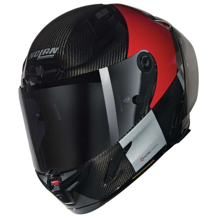 Motorcycle helmet Nolan X-804 RS ULTRA CARBON COMBO GARA Carbonio/Rosso