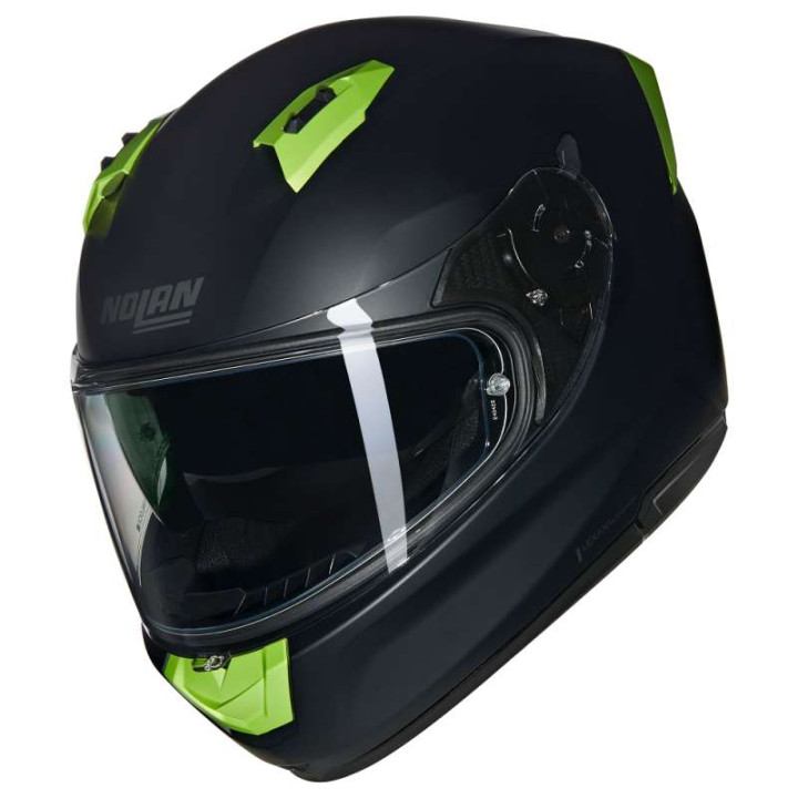 Motorcycle helmet Nolan N60-6 CLASSICO NOBILE Nero/Verde Impulso