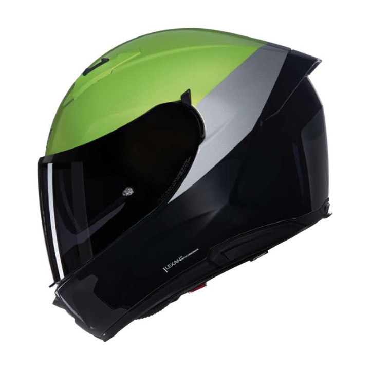 Motorcycle helmet Nolan N60-6 VERNICIATURA SPECIALE Nero/Verde Impulso/Grigio