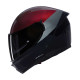 Motorcycle helmet Nolan N60-6 VERNICIATURA SPECIALE Nero/Rosso Viscerale/Grigio