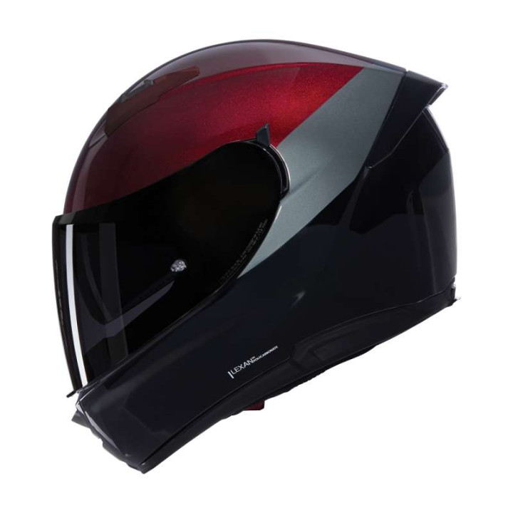 Motorcycle helmet Nolan N60-6 VERNICIATURA SPECIALE Nero/Rosso Viscerale/Grigio