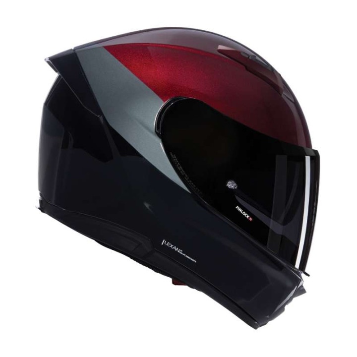 Motorcycle helmet Nolan N60-6 VERNICIATURA SPECIALE Nero/Rosso Viscerale/Grigio