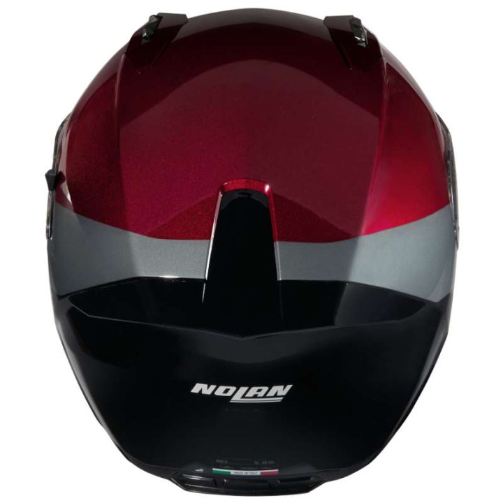 Motorcycle helmet Nolan N60-6 VERNICIATURA SPECIALE Nero/Rosso Viscerale/Grigio