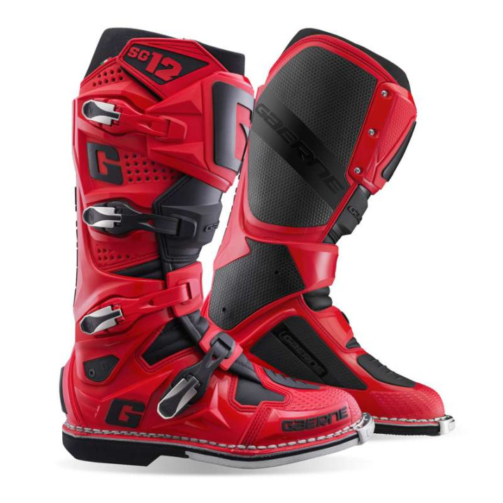 Bottes moto cross Gaerne SG12 Red/Black