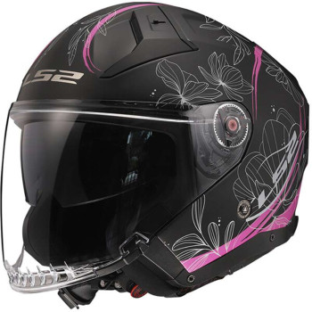 LS2 OF603 INFINITY II LOTUS Helmet Black/Pink 22.06