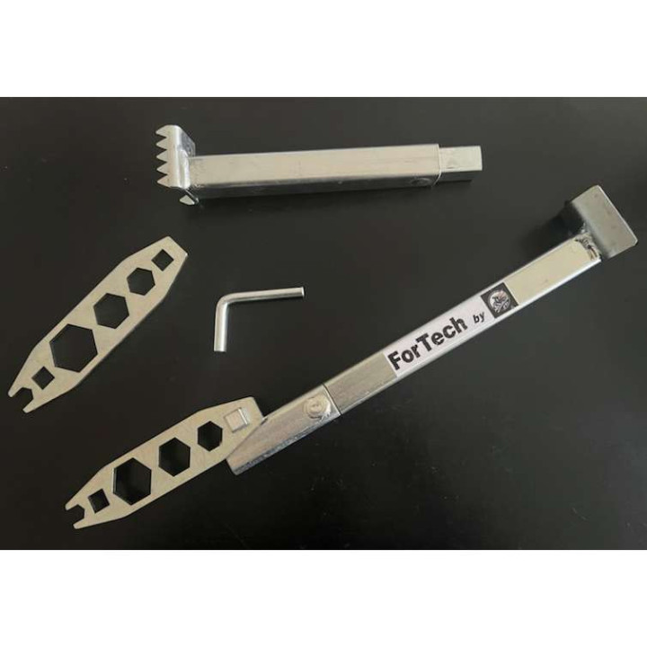 La ForTech electro-galvanized maintenance lever handle + Les ForKeys wrench set