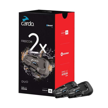 Intercoms moto Cardo FREECOM 2X JBL DUO (2 Casques)