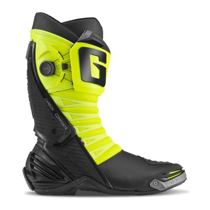 GAERNE GP1 LS Black/Fluo Yellow motorcycle boots