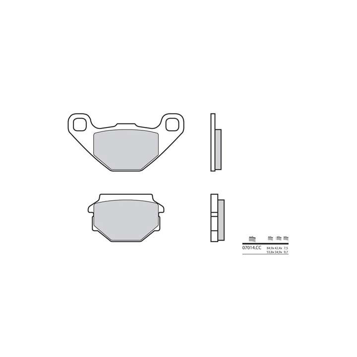 Plaquettes de frein carbone céramique avant BREMBO 07014CC