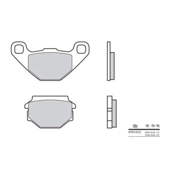 Plaquettes de frein carbone céramique avant BREMBO 07014CC