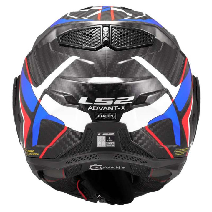 Casque moto LS2 FF901 ADVANT X CARBON FUTURE II Blanc/Bleu 22.06