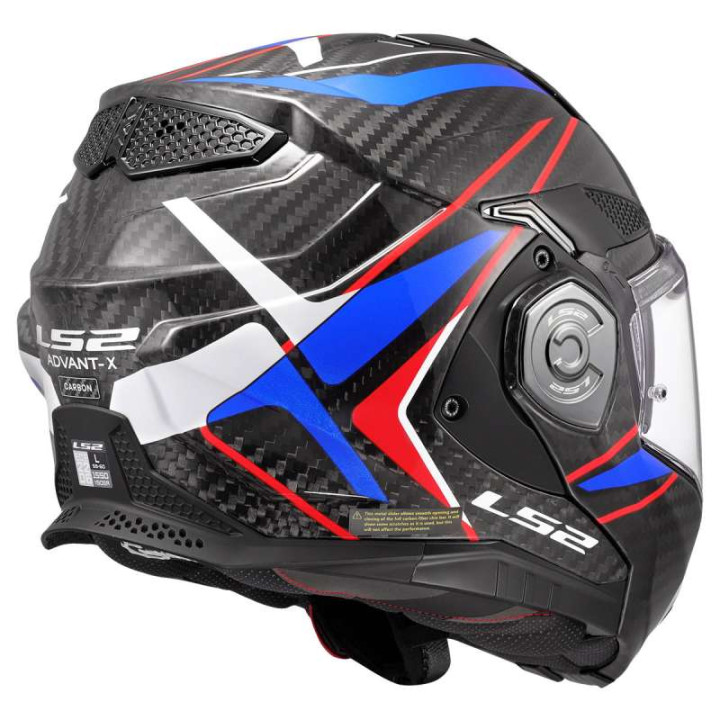 Casque moto LS2 FF901 ADVANT X CARBON FUTURE II Blanc/Bleu 22.06