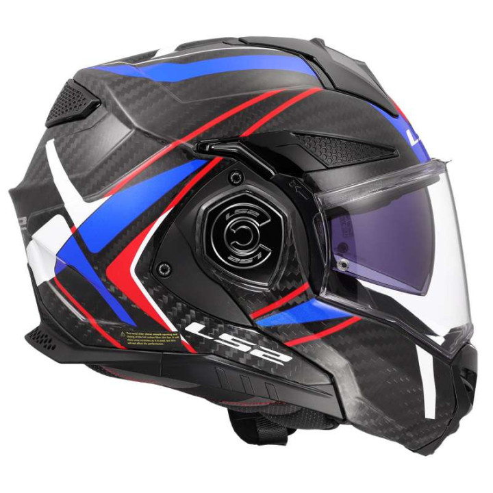 Casque moto LS2 FF901 ADVANT X CARBON FUTURE II Blanc/Bleu 22.06