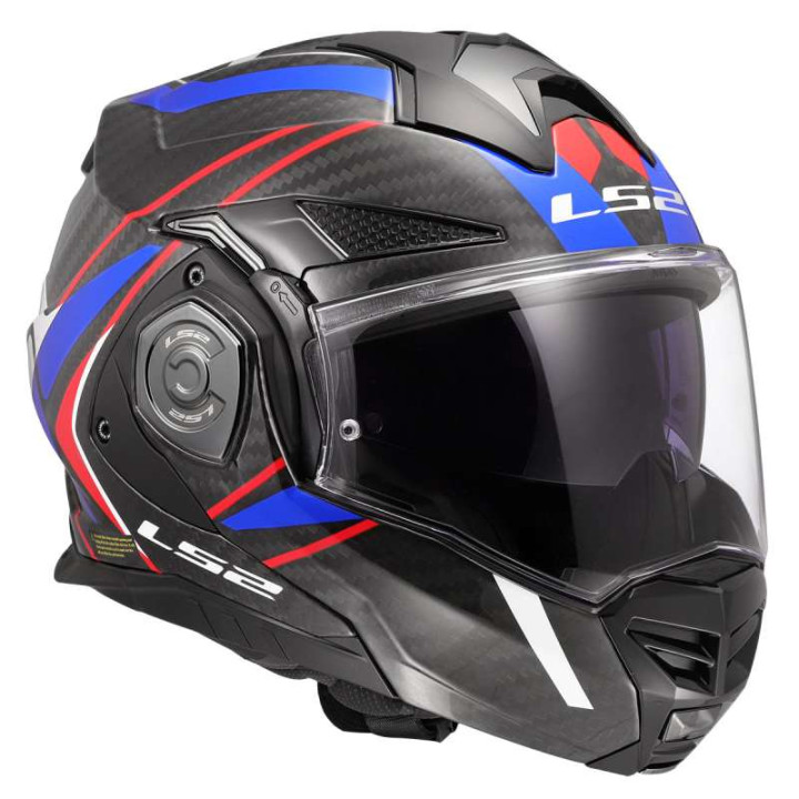 Casque moto LS2 FF901 ADVANT X CARBON FUTURE II Blanc/Bleu 22.06