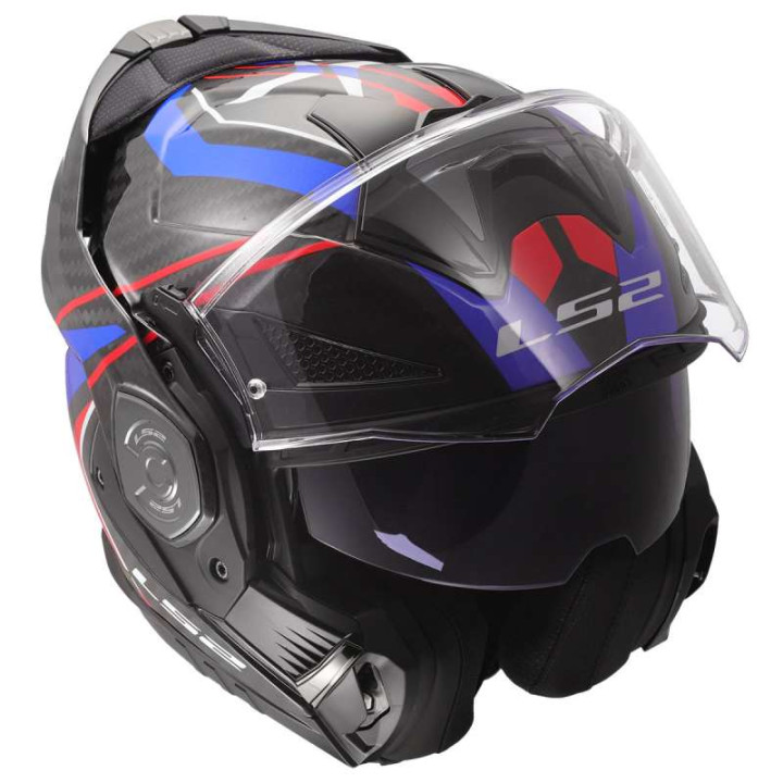 Casque moto LS2 FF901 ADVANT X CARBON FUTURE II Blanc/Bleu 22.06