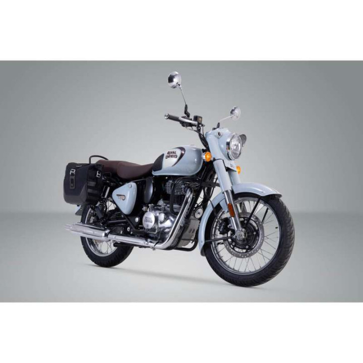 Sacoches cavalières SW-Motech LEGEND GEAR LC2 Black Edition + écarteurs SLC Royal Enfield Classic