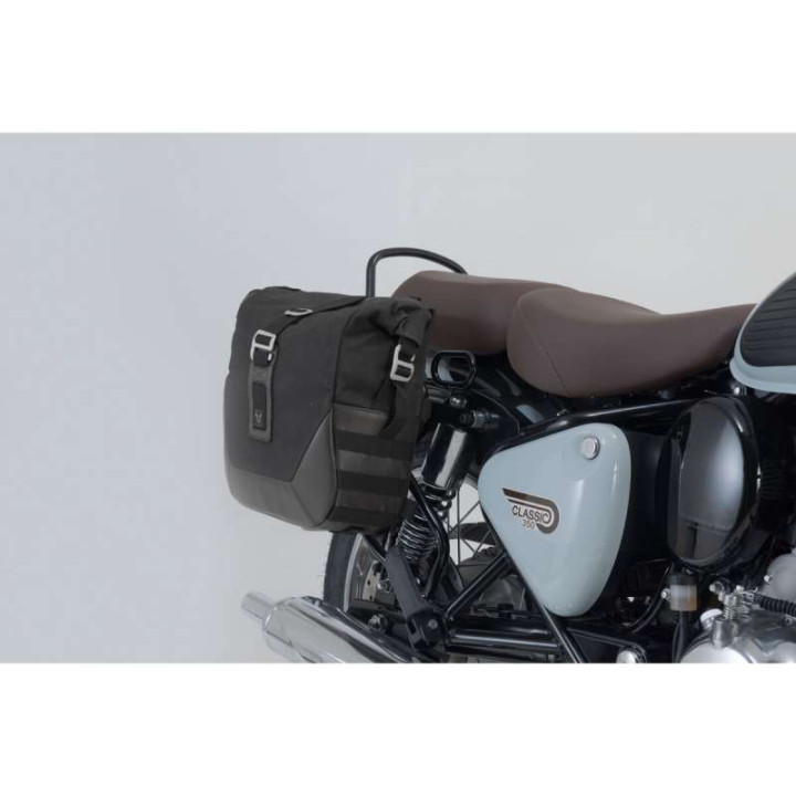 Sacoches cavalières SW-Motech LEGEND GEAR LC2 Black Edition + écarteurs SLC Royal Enfield Classic