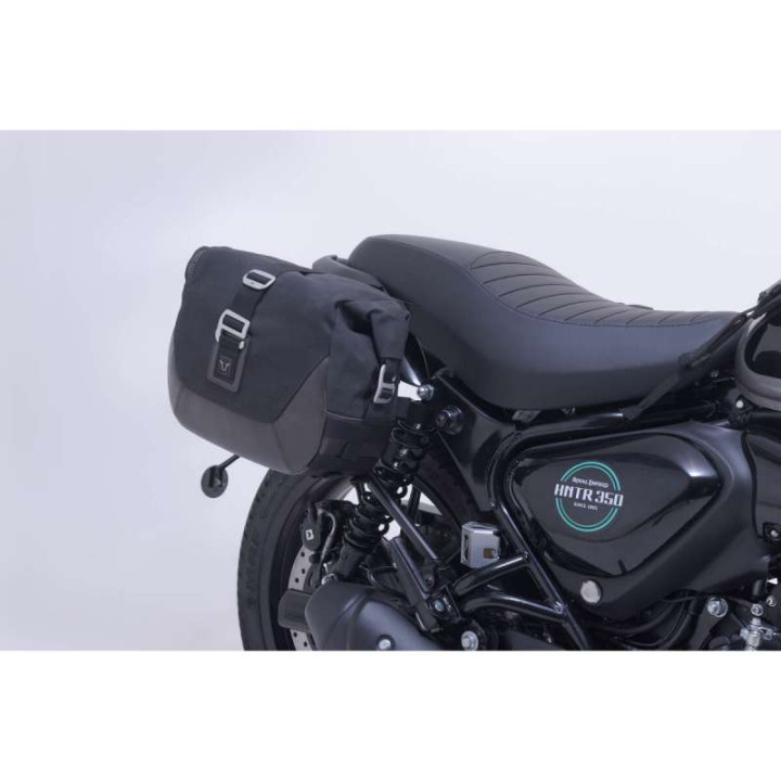 Sacoches cavalières SW-Motech LEGEND GEAR LC1/LC2 Black Edition + écarteurs SLC Royal Enfield Hunter