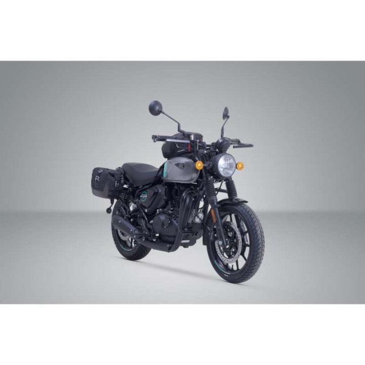 Sacoches cavalières SW-Motech LEGEND GEAR LC1/LC2 Black Edition + écarteurs SLC Royal Enfield Hunter