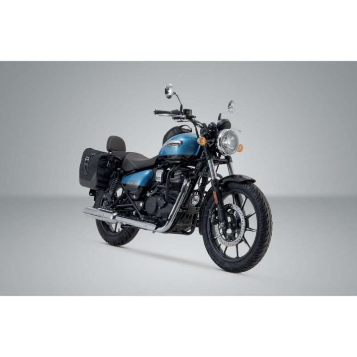 Sacoches cavalières SW-Motech LEGEND GEAR LC2 Black Edition + écarteurs SLC Royal Enfield Meteor