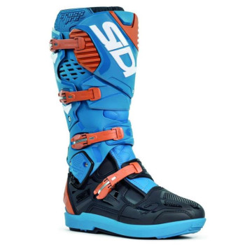 Bottes moto tout terrain SIDI CROSSFIRE 3 SRS BLEU PETROLE/BRONZE