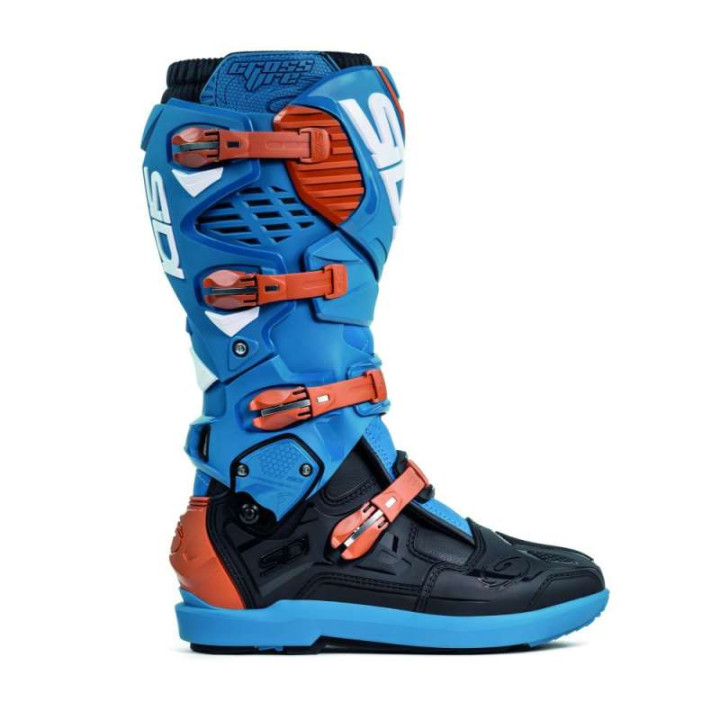 Bottes moto tout terrain SIDI CROSSFIRE 3 SRS BLEU PETROLE/BRONZE