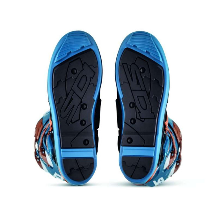 Bottes moto tout terrain SIDI CROSSFIRE 3 SRS BLEU PETROLE/BRONZE