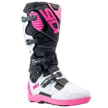 Bottes moto tout terrain SIDI CROSSFIRE 3 SRS NOIR/BLANC/ROSE