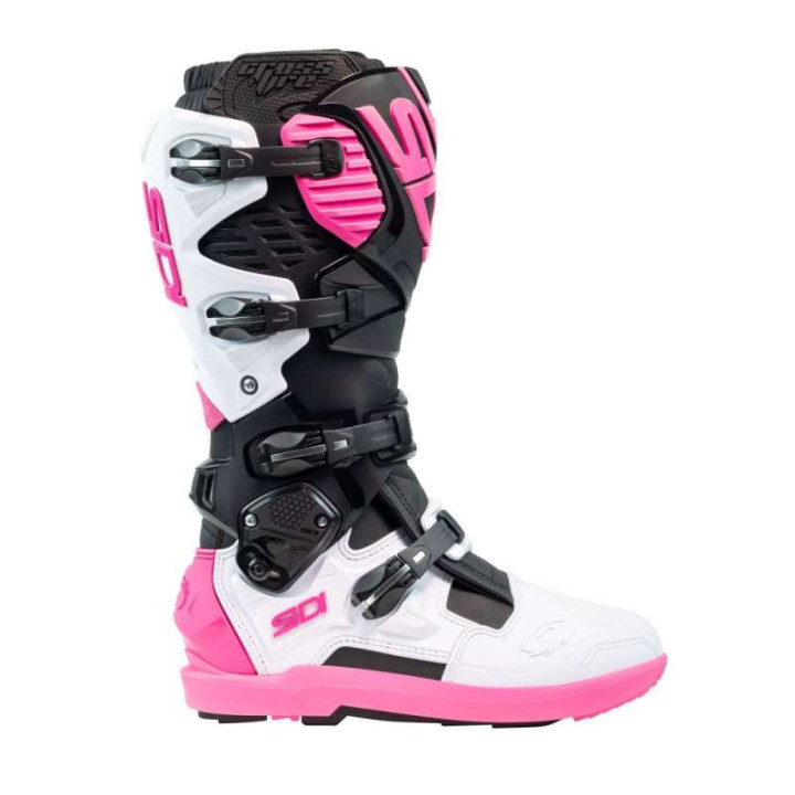 Bottes moto tout terrain SIDI CROSSFIRE 3 SRS NOIR/BLANC/ROSE