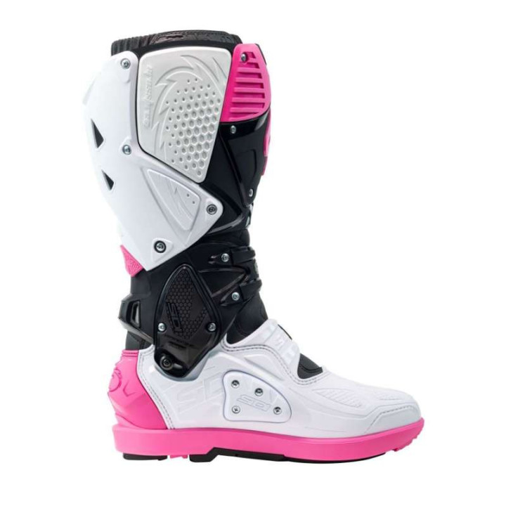 Bottes moto tout terrain SIDI CROSSFIRE 3 SRS NOIR/BLANC/ROSE