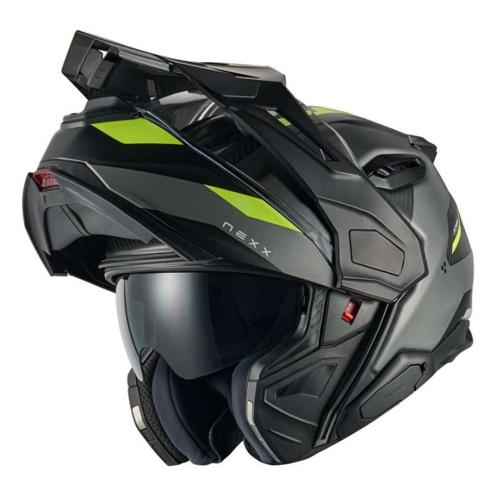 Nexx X.LIFECOUNTRY TERRA GRAY/NEON MATTE motorcycle helmet