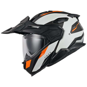 Casque moto Nexx X.LIFECOUNTRY TERRA WHITE/ORANGE MATTE