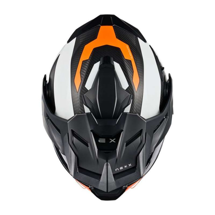 Nexx X.LIFECOUNTRY TERRA WHITE/ORANGE MATTE motorcycle helmet