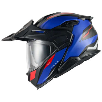 Casque moto Nexx X.LIFECOUNTRY TERRA BLUE/RED MATTE