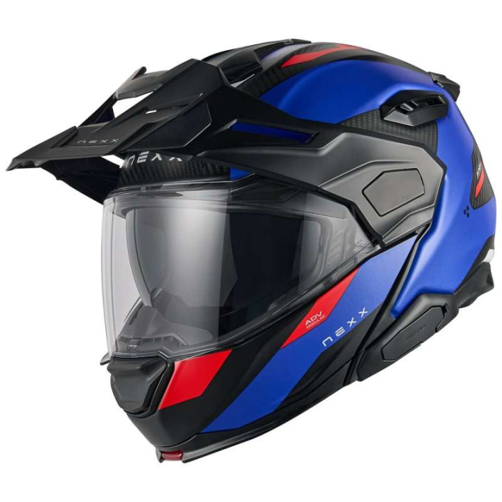 Nexx X.LIFECOUNTRY TERRA BLUE/RED MATTE motorcycle helmet