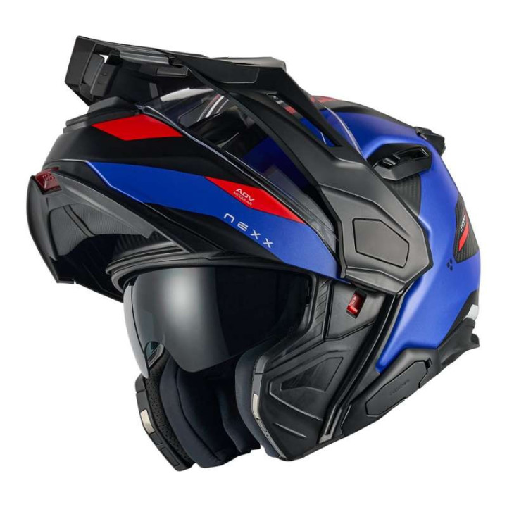 Nexx X.LIFECOUNTRY TERRA BLUE/RED MATTE motorcycle helmet