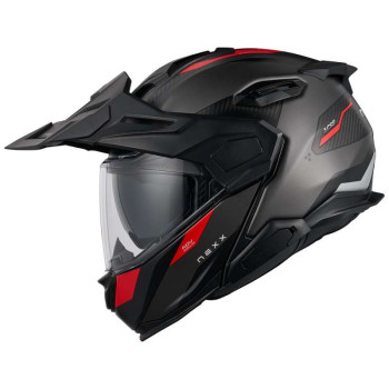 Casque moto Nexx X.LIFECOUNTRY TERRA GRAY/RED MATTE