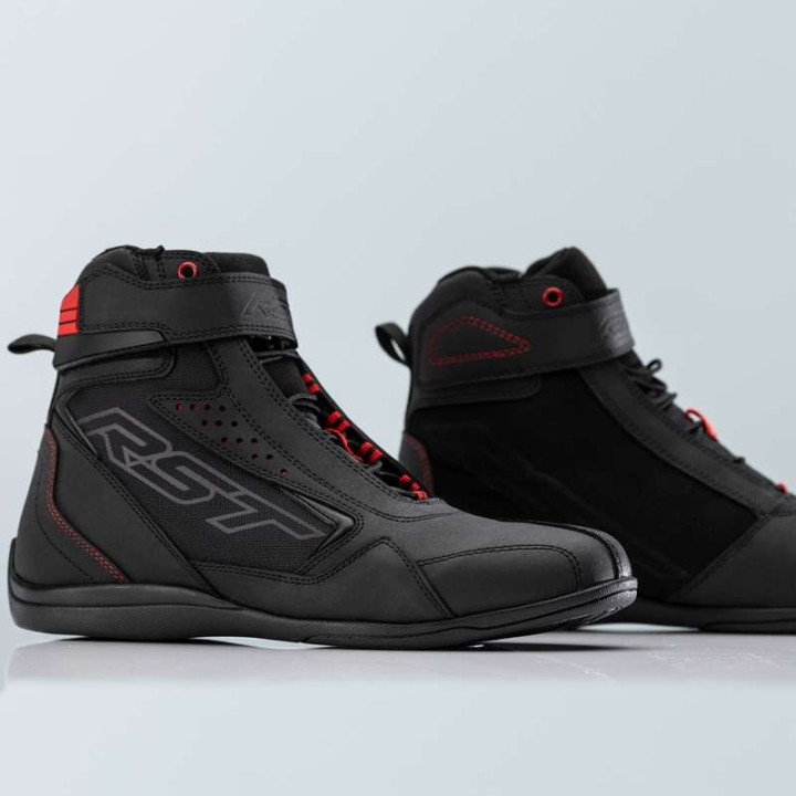 Baskets moto femme RST FRONTIER Noir/Rouge