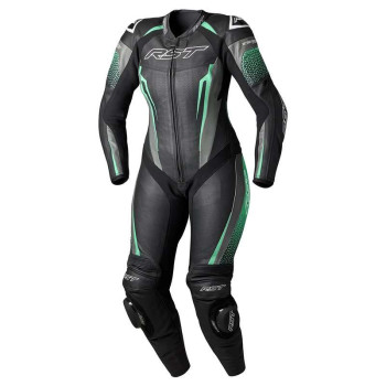 Women's leather motorcycle suit RST TRACTECH EVO 5 Black/Aqua/Grey