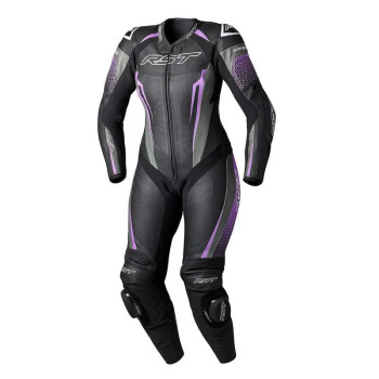 Women's leather motorcycle suit RST TRACTECH EVO 5 Black/Fuschia/Grey