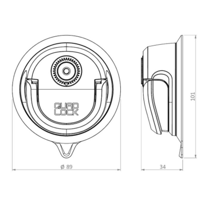 Base ventouse Quad Lock 360