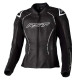 Women's RST S-1 Leather Motorcycle Jacket Black/White
