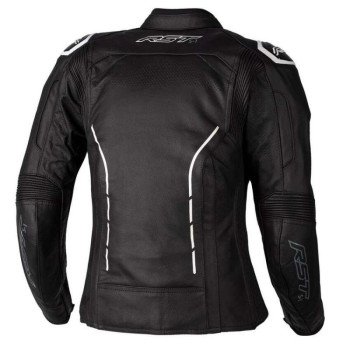 Blouson moto femme RST S-1 Cuir Noir/Blanc Blouson moto femme RST S-1 Cuir Noir/Blanc