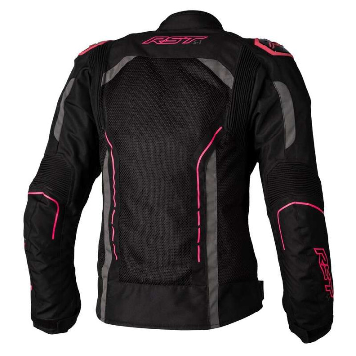 Women's RST S-1 Mesh Motorcycle Jacket Black/Fluorescent Pink