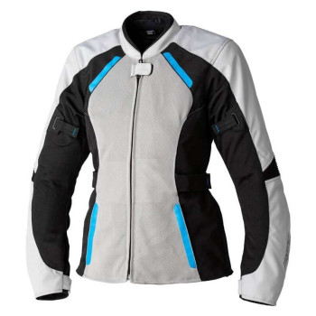 Veste moto femme RST AVA Mesh Argent/Noir/Bleu