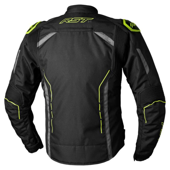 Blouson moto RST S-1 Textile Noir/Jaune Fluo