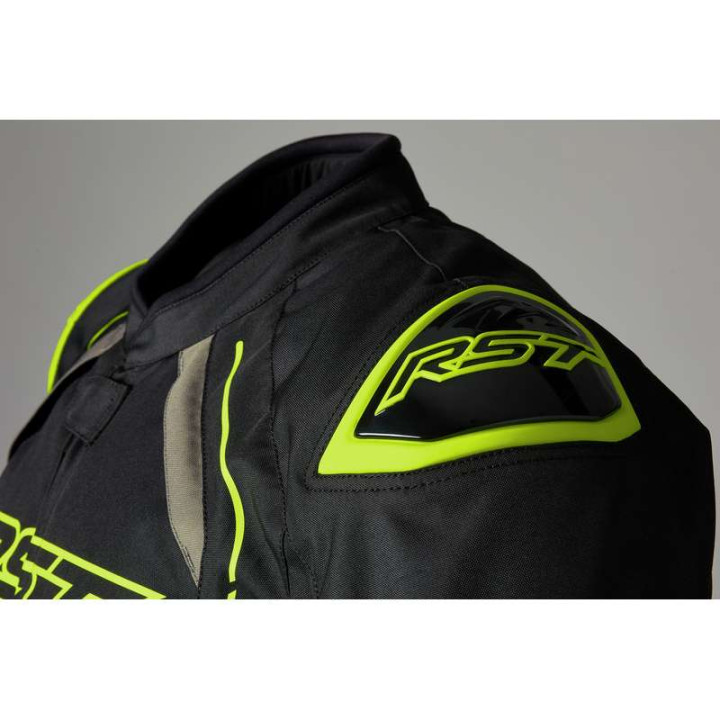Blouson moto RST S-1 Textile Noir/Jaune Fluo